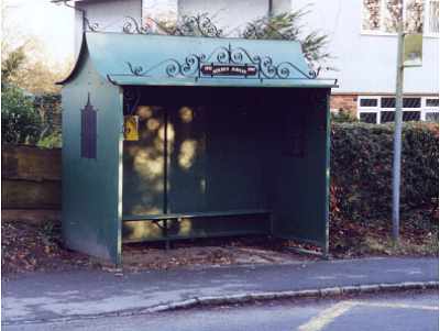 Junilee Bus Shelter made by Gommes Forge in position.